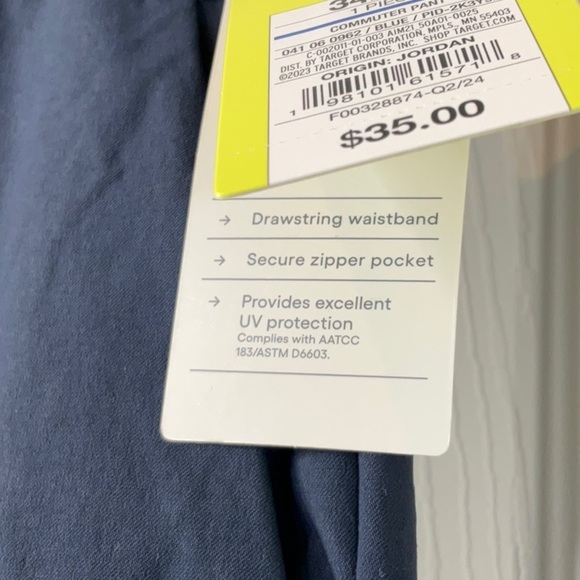 All In Motion Mens Commuter Pants Navy Blue Various Sizes - Picture 5 of 13